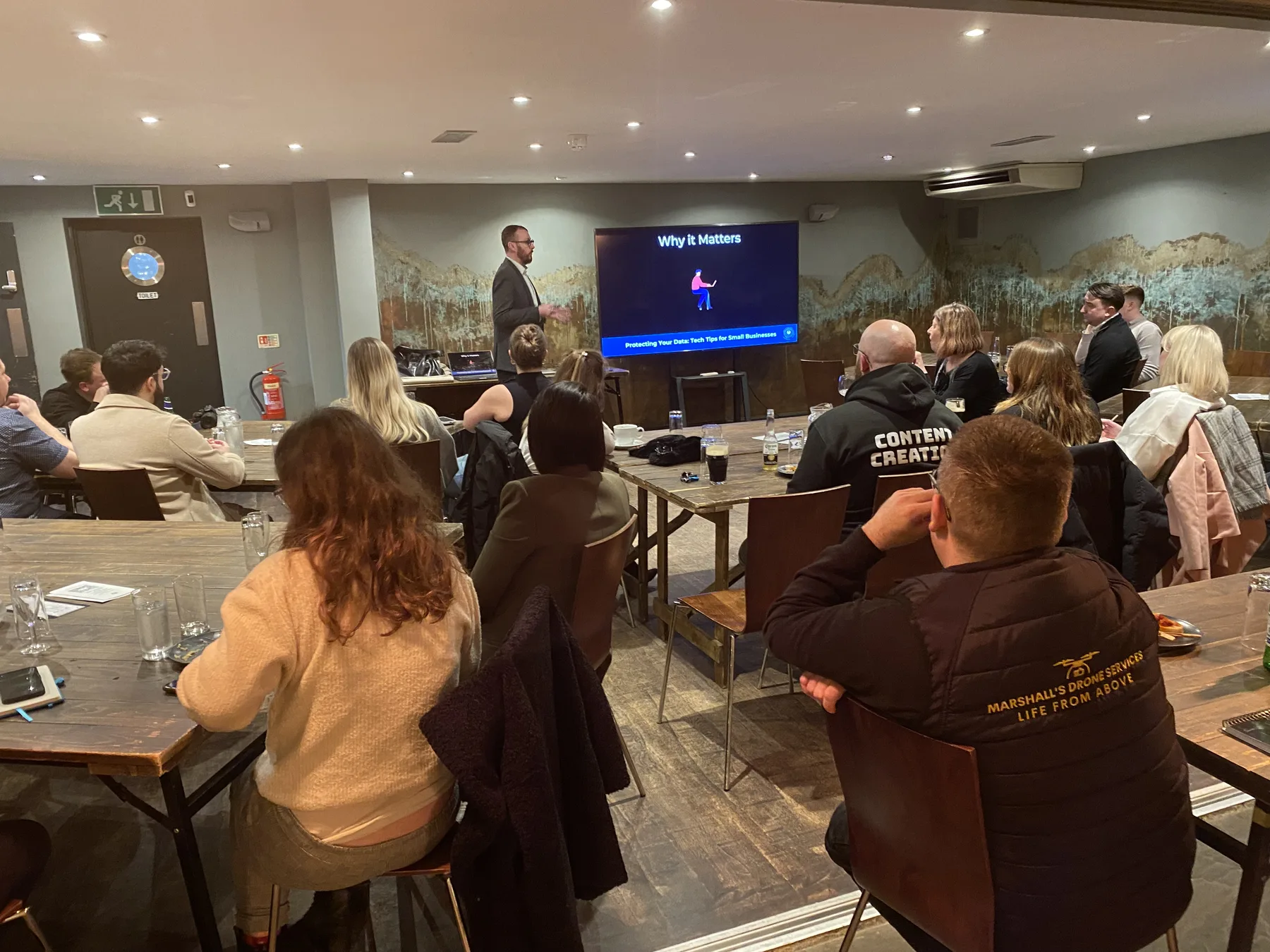 Tom leading a cyber security workshop for business leaders